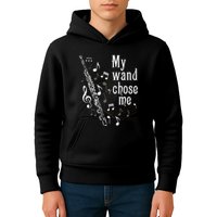 My Wand Chose Me Flute Player Flutist Marching Band Music Kids Hoodie