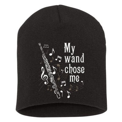 My Wand Chose Me Flute Player Flutist Marching Band Music Short Acrylic Beanie