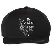 My Wand Chose Me Flute Player Flutist Marching Band Music Wool Snapback Cap