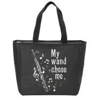 My Wand Chose Me Flute Player Flutist Marching Band Music Zip Tote Bag
