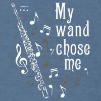 My Wand Chose Me Flute Player Flutist Marching Band Music Garment-Dyed Sweatshirt