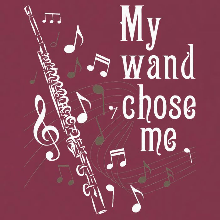 My Wand Chose Me Flute Player Flutist Marching Band Music 16oz Travel Tumbler