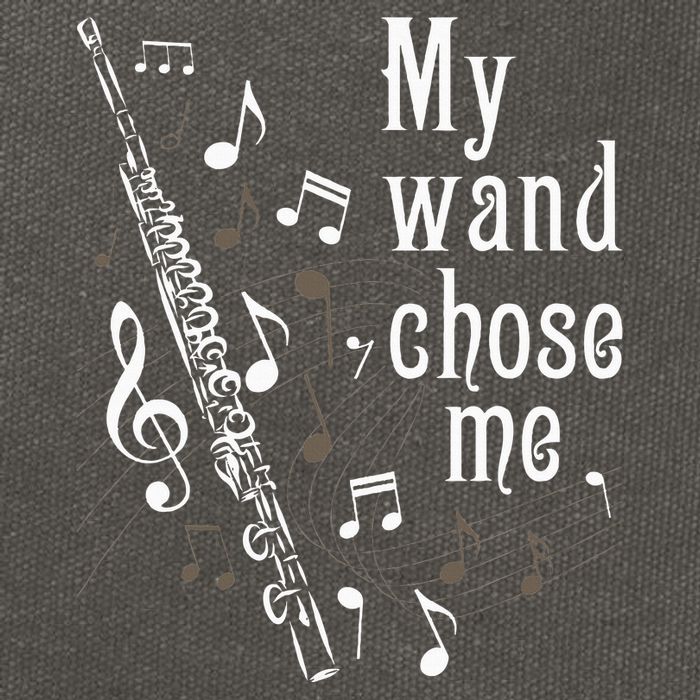 My Wand Chose Me Flute Player Flutist Marching Band Music Cotton Canvas Backpack