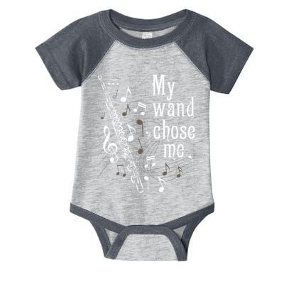 My Wand Chose Me Flute Player Flutist Marching Band Music Infant Baby Jersey Bodysuit