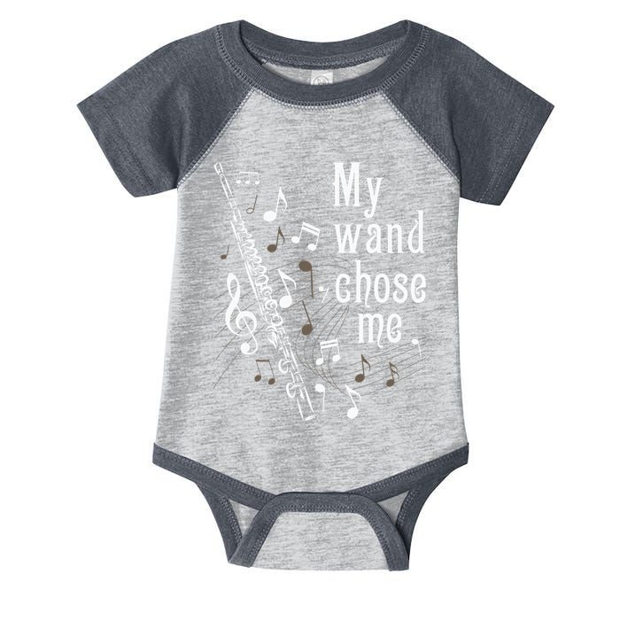 My Wand Chose Me Flute Player Flutist Marching Band Music Infant Baby Jersey Bodysuit
