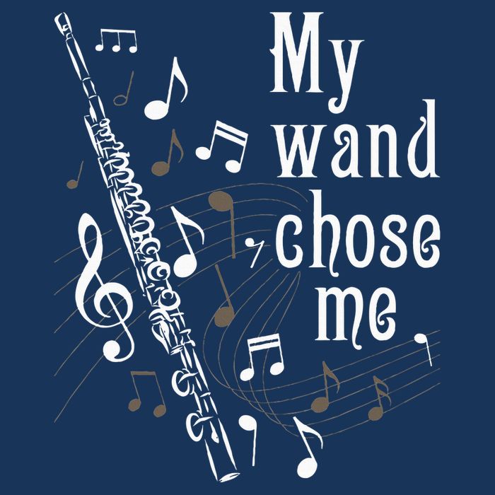 My Wand Chose Me Flute Player Flutist Marching Band Music Infant Baby Jersey Bodysuit