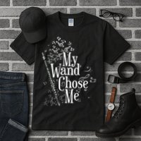 My Wand Chose Me Flutist Gifts Music Flute Tall T-Shirt