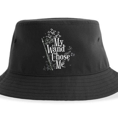 My Wand Chose Me Flutist Gifts Music Flute Sustainable Bucket Hat
