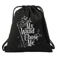 My Wand Chose Me Flutist Gifts Music Flute Drawstring Bag