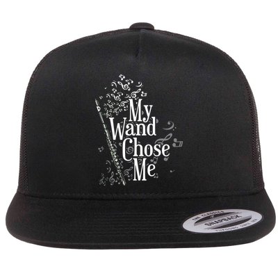 My Wand Chose Me Flutist Gifts Music Flute Flatbill Hat