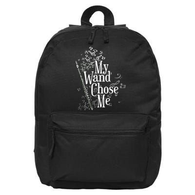 My Wand Chose Me Flutist Gifts Music Flute 16 in Basic Backpack