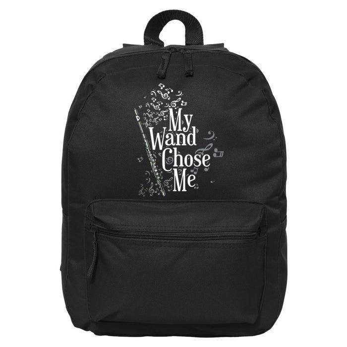 My Wand Chose Me Flutist Gifts Music Flute 16 in Basic Backpack