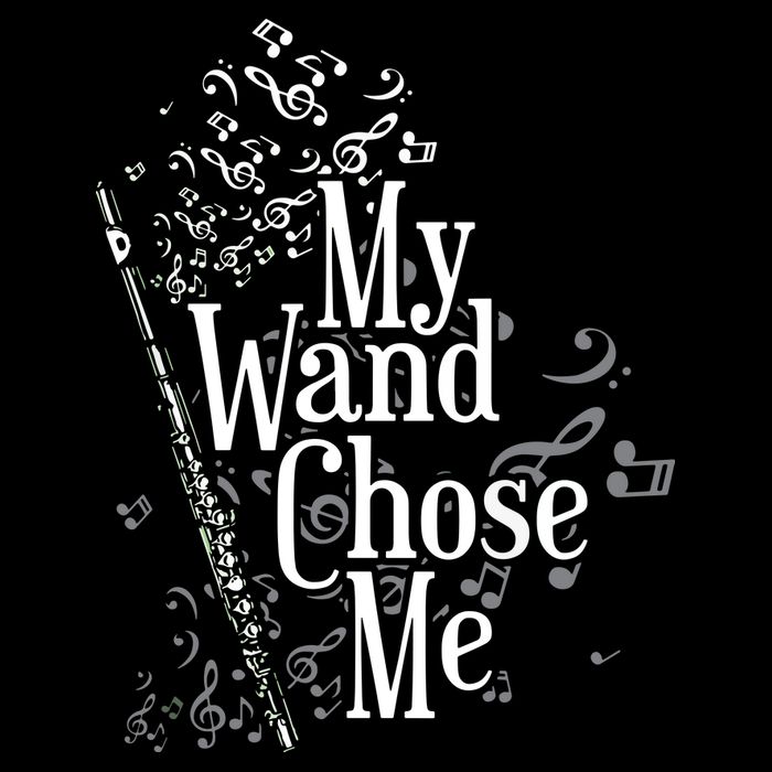 My Wand Chose Me Flutist Gifts Music Flute 16 in Basic Backpack