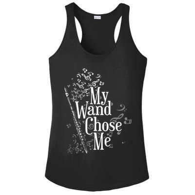 My Wand Chose Me Flutist Gifts Music Flute Ladies PosiCharge Competitor Racerback Tank