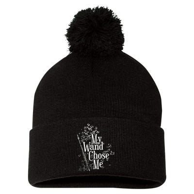 My Wand Chose Me Flutist Gifts Music Flute Pom Pom 12in Knit Beanie
