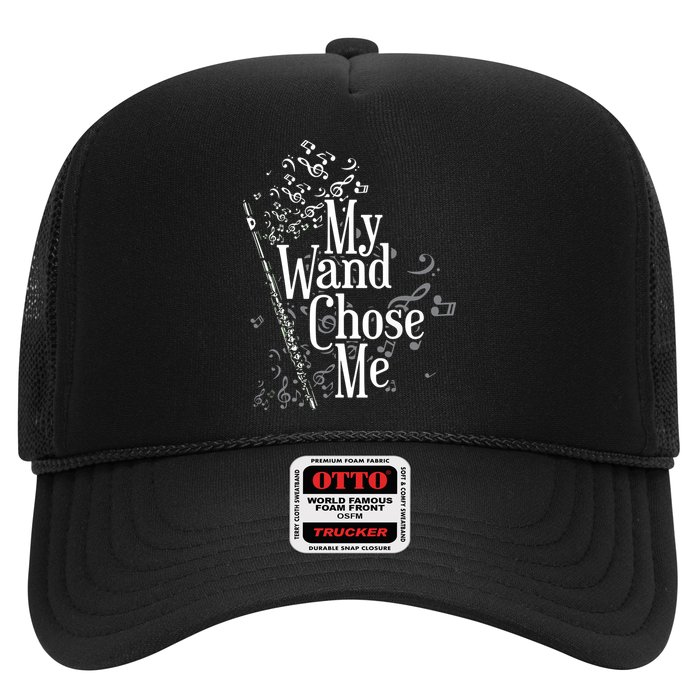 My Wand Chose Me Flutist Gifts Music Flute Trucker Hat
