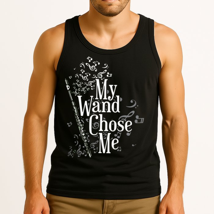 My Wand Chose Me Flutist Gifts Music Flute Tank Top