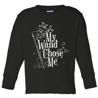 My Wand Chose Me Flutist Gifts Music Flute Toddler Long Sleeve Shirt