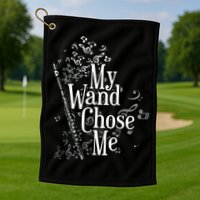 My Wand Chose Me Flutist Gifts Music Flute Golf Towel