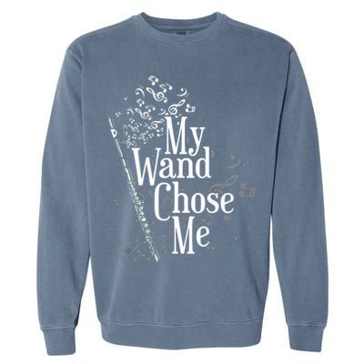 My Wand Chose Me Flutist Gifts Music Flute Garment-Dyed Sweatshirt