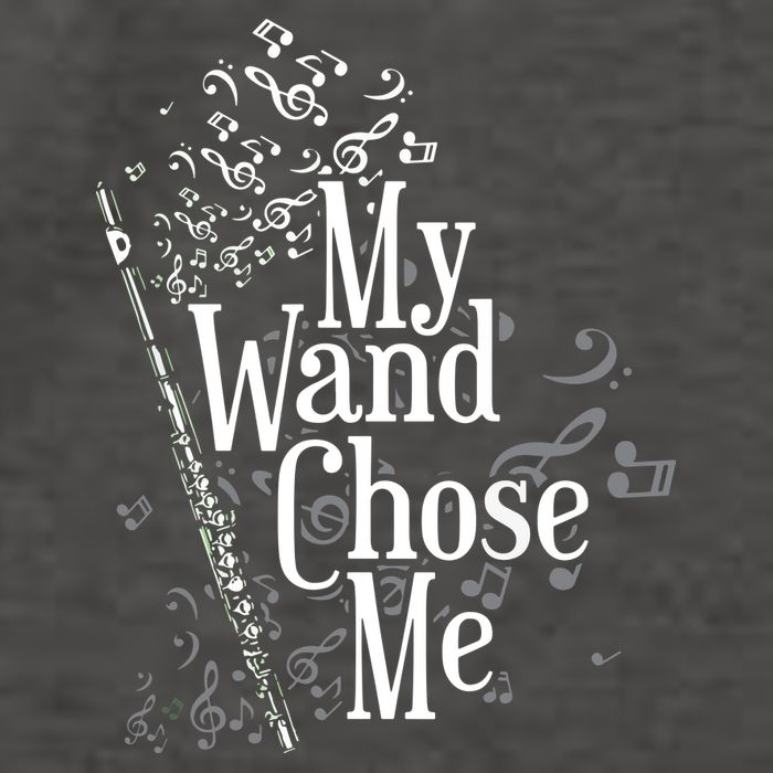 My Wand Chose Me Flutist Gifts Music Flute Vector Backpack