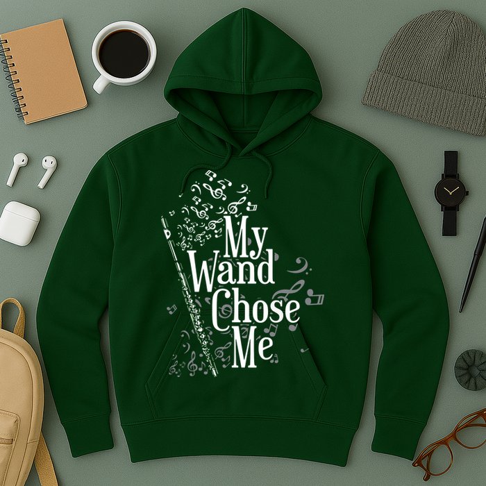 My Wand Chose Me Flutist Gifts Music Flute Hoodie