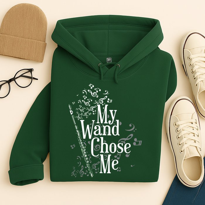 My Wand Chose Me Flutist Gifts Music Flute Hoodie