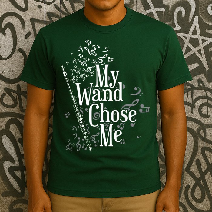 My Wand Chose Me Flutist Gifts Music Flute T-Shirt