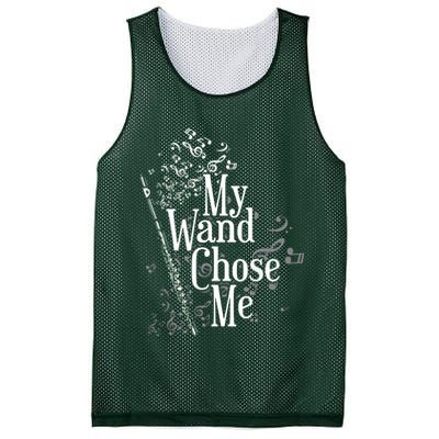 My Wand Chose Me Flutist Gifts Music Flute Mesh Reversible Basketball Jersey Tank