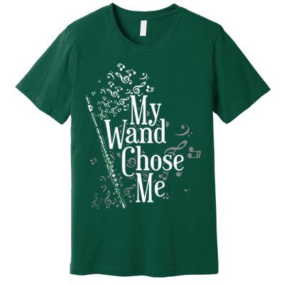 My Wand Chose Me Flutist Gifts Music Flute Premium T-Shirt