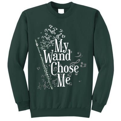 My Wand Chose Me Flutist Gifts Music Flute Tall Sweatshirt
