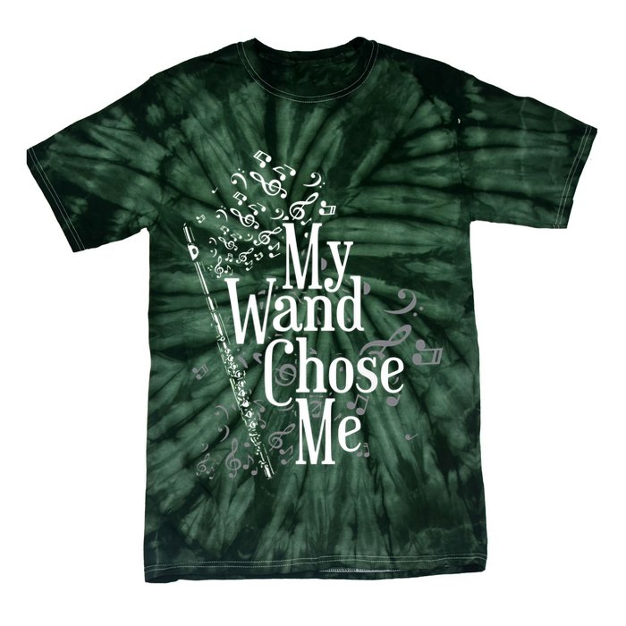 My Wand Chose Me Flutist Gifts Music Flute Tie-Dye T-Shirt