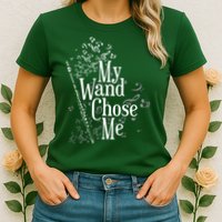 My Wand Chose Me Flutist Gifts Music Flute Womens T-Shirt