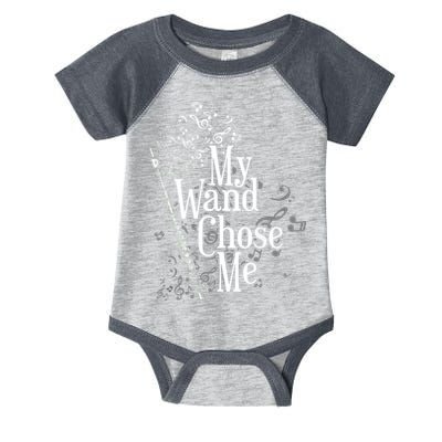 My Wand Chose Me Flutist Gifts Music Flute Infant Baby Jersey Bodysuit