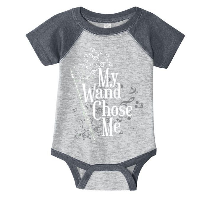 My Wand Chose Me Flutist Gifts Music Flute Infant Baby Jersey Bodysuit