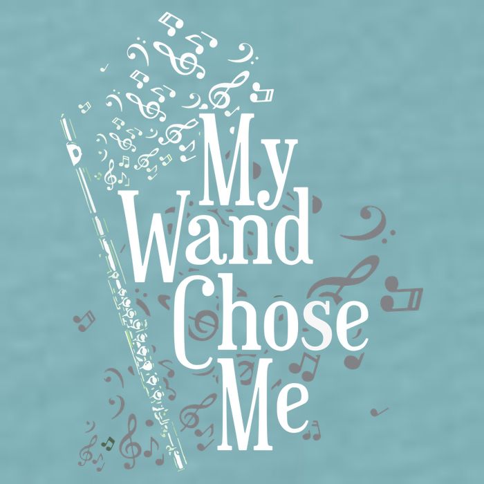 My Wand Chose Me Flutist Gifts Music Flute Sueded Cloud Jersey T-Shirt