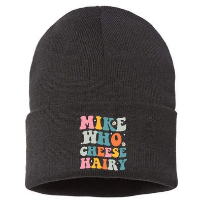 Mike Who Cheese Hairy Funny Adult Humor Sustainable Knit Beanie