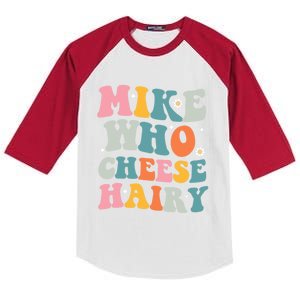 Mike Who Cheese Hairy Funny Adult Humor Kids Colorblock Raglan Jersey