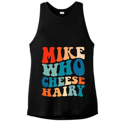 Mike Who Cheese Hairy Meme Adult Social Media Joke Funny Ladies PosiCharge Tri-Blend Wicking Tank