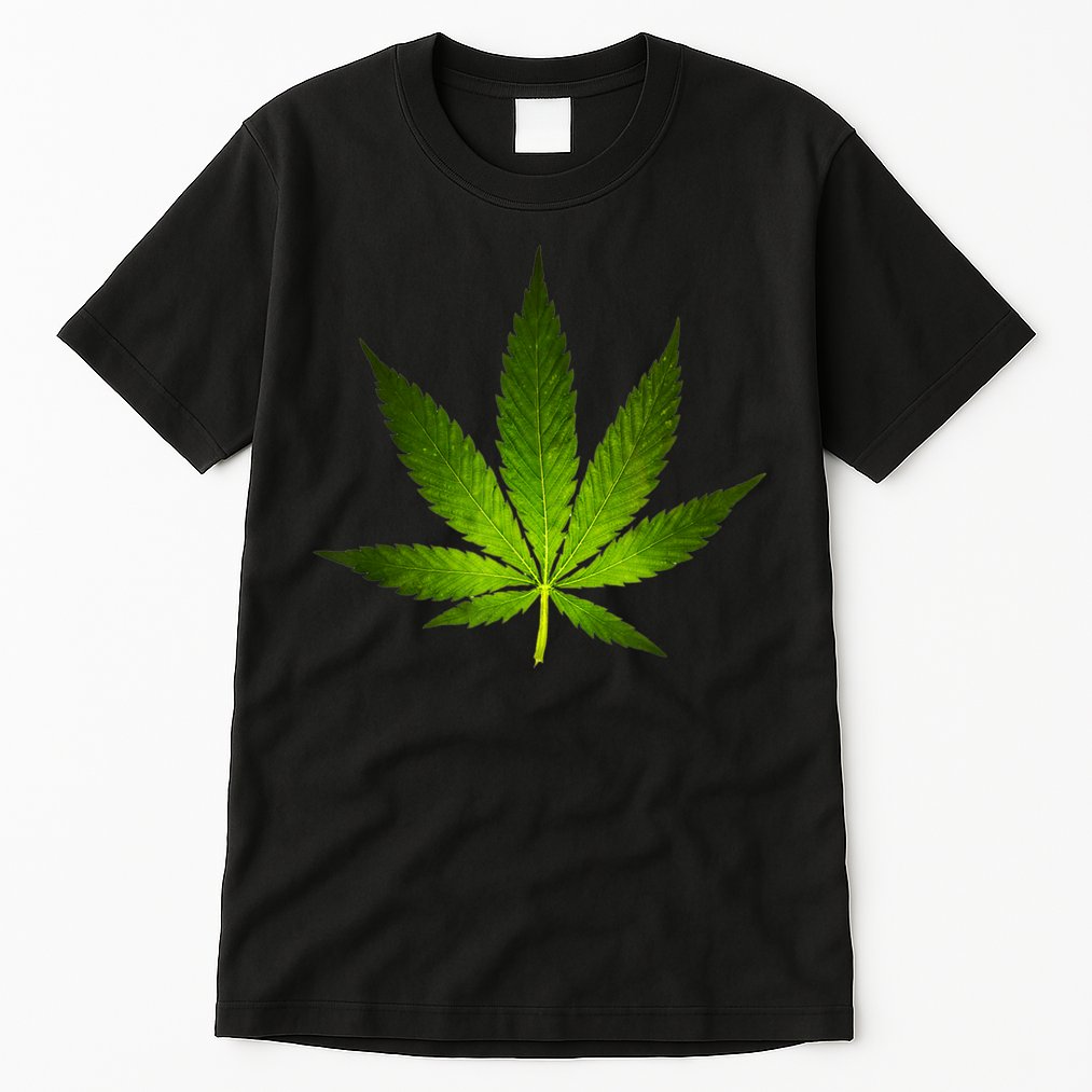 Majestic Weed Cannabis Plant Leaf Silhouette Tall T-Shirt