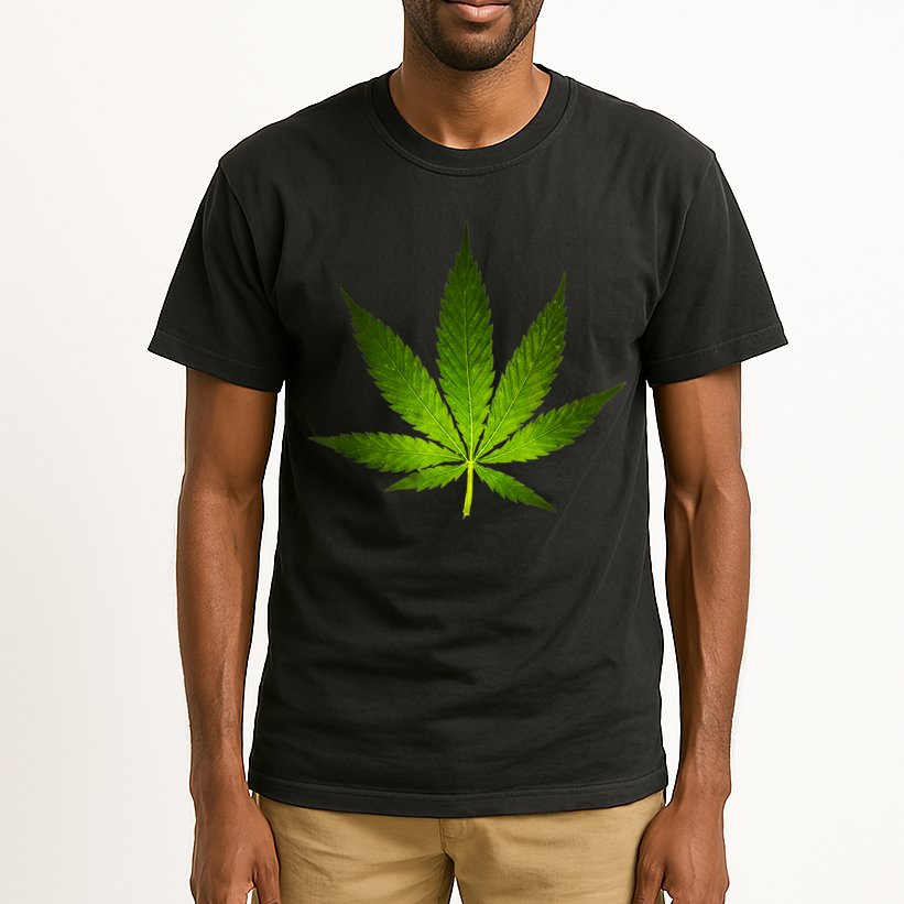 Majestic Weed Cannabis Plant Leaf Silhouette Tall T-Shirt