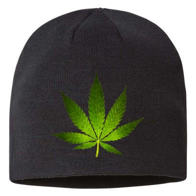 Majestic Weed Cannabis Plant Leaf Silhouette Sustainable Beanie