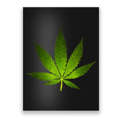 Majestic Weed Cannabis Plant Leaf Silhouette Poster