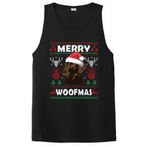 Merry Woofmas Chocolate Lab Santa Claus Dog Christmas Gift PosiCharge Competitor Tank