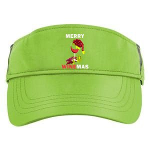 Merry Winemas Cute Grapes Santa Hat Wine Glass Christmas Gift Adult Drive Performance Visor