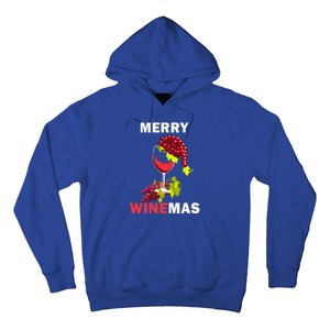 Merry Winemas Cute Grapes Santa Hat Wine Glass Christmas Gift Hoodie