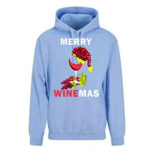 Merry Winemas Cute Grapes Santa Hat Wine Glass Christmas Gift Unisex Surf Hoodie