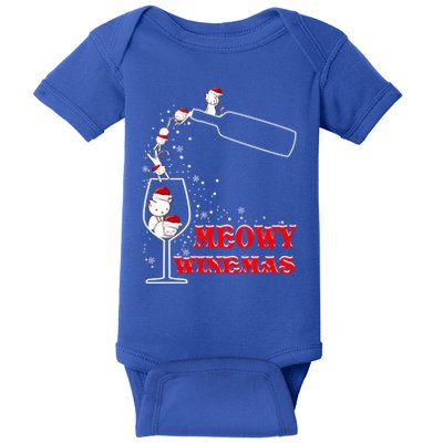 Meowy Winemas Cats Sparkling Wine Glass Cute Christmas Gift Baby Bodysuit