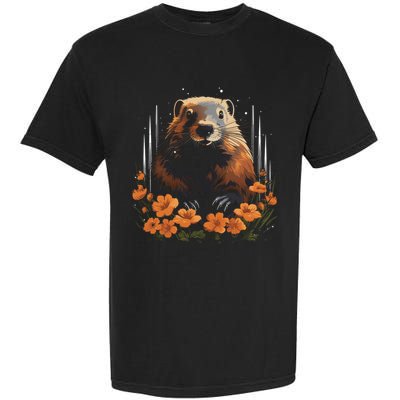 Marmot Wildlife Colorful Marmot Lover Wildlife Animal Gift Garment-Dyed Heavyweight T-Shirt
