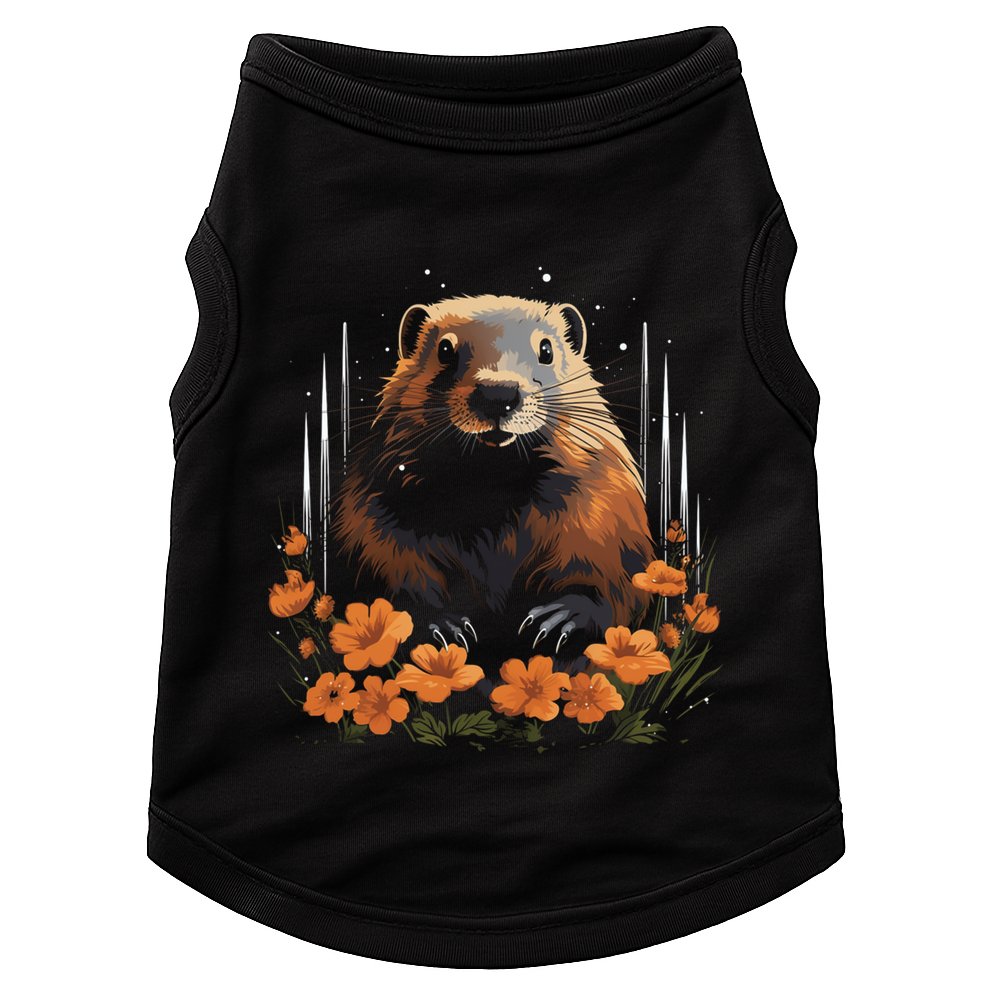 Marmot Wildlife Colorful Marmot Lover Wildlife Animal Gift Doggie Tank